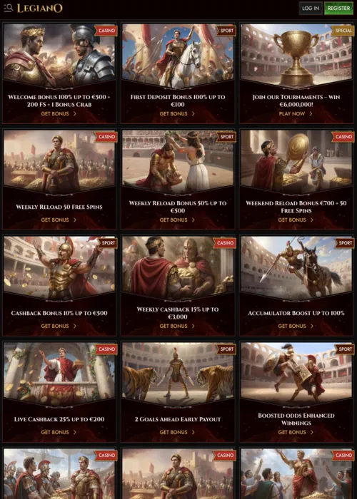 Offerte bonus esclusive vetrina Legiano Casino